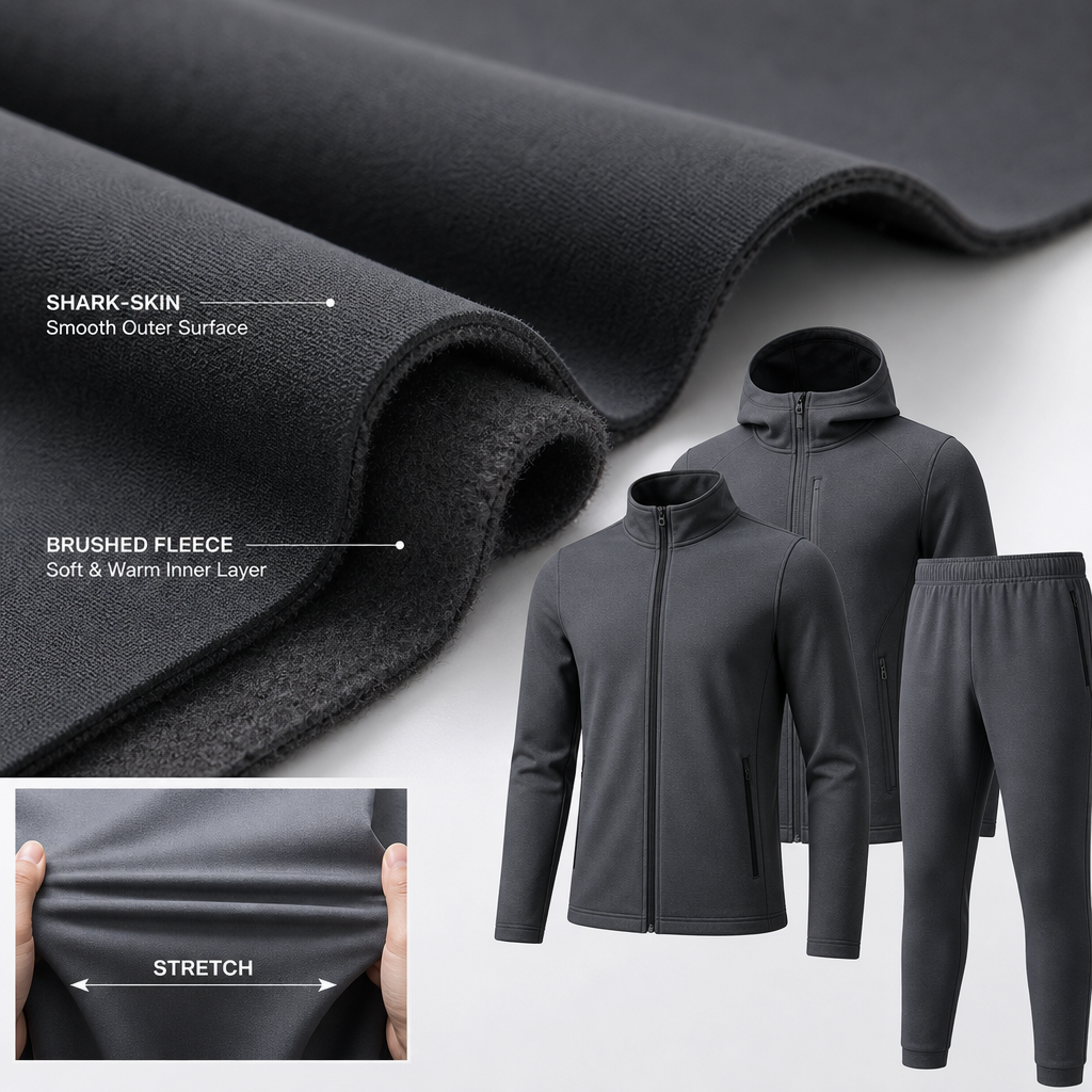 H2872 Shark-Skin Brushed Fleece: The Premium Fabric Choice for Functional Autumn-Winter Activewear