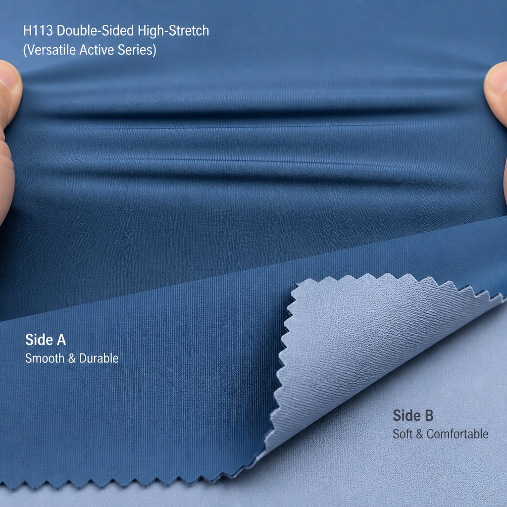 H113 Double-Sided High-Stretch Nylon Spandex Fabric: The Premium Choice for Activewear Innovation