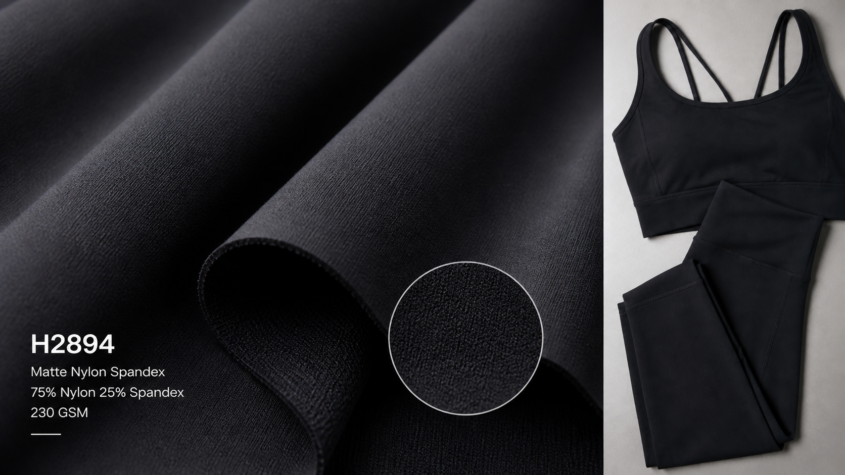 Why H2894 Matte Nylon Spandex Fabric Is the Ideal Choice for Premium Yoga Leggings, Athleisure Tops, and High-End Activewear Collections