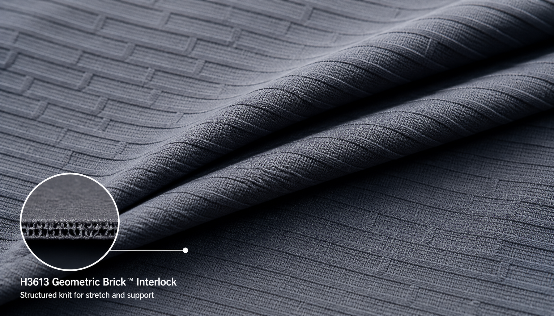H3613 Geometric Brick™ Interlock: Structured Fabric for Modern Technical Activewear